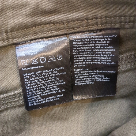 H & M Women's Dark Green Straight Leg Pants, Size 6 - Picture 7 of 9